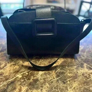 Divina Firenze Art Virginia Shoulder bag Black Genuine Leather Italy Hand Made